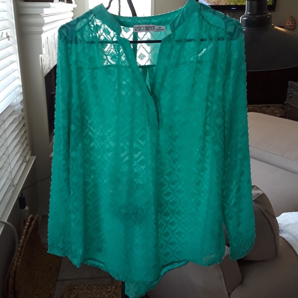 💮RETRO THREADS Sheer Top